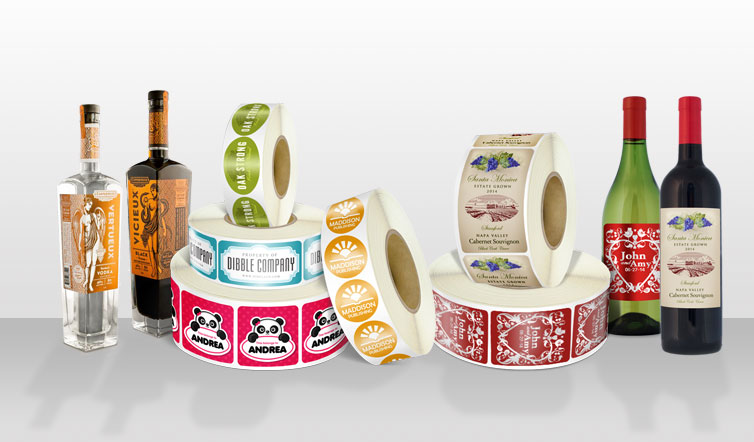 Professional product labels on packaging
